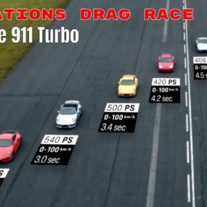 Porsche 911 Turbo Generations Drag Race