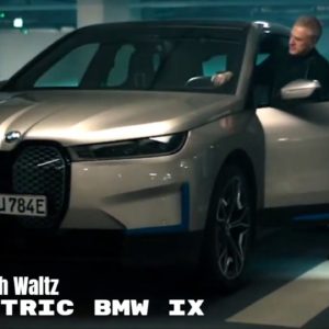 Actor Christoph Waltz Checks out Electric BMW iX SUV