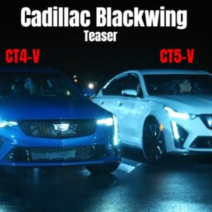 2022 Cadillac CT4-V Blackwing and CT5-V Blackwing Teaser