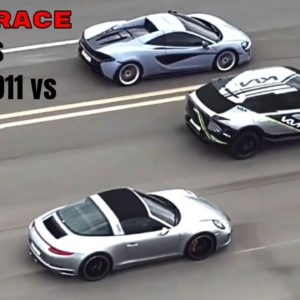 Drag Race   Kia EV6 vs Porsche 911 vs Ferrari vs Mclaren