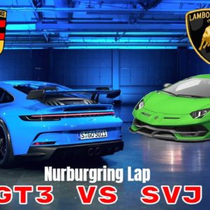 New Porsche 911 GT3 992 vs Lamborghini Aventador SVJ Nurburgring Lap
