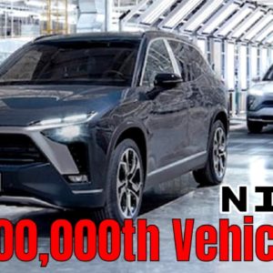 Electric NIO 100000th Vehicle at Production Line
