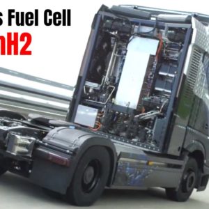 Acceleration and Braking of New Mercedes Fuel Cell GenH2 Truck