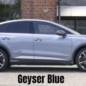 Audi Q4 Sportback e tron in Geyser Blue