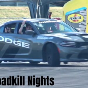 Dodge Charger and Challenger Drifting at 2021 Roadkill Nights