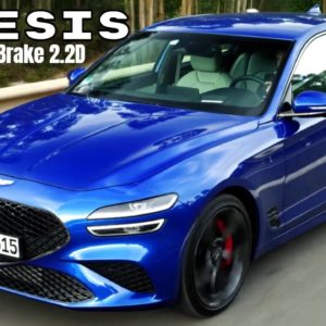 New Genesis G70 Shooting Brake 2.2D in Blue Exterior Interior Drive