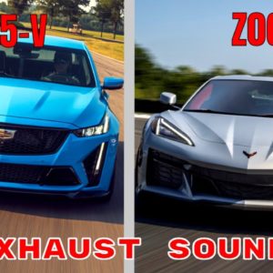 The Glorious Exhaust Sounds Of Cadillac CT5-V Blackwing and 2023 Corvette Z06