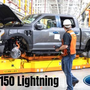 2022 Ford F150 Lightning Electric Truck Overview and Production Factory