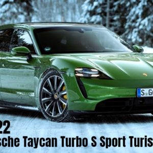 2022 Porsche Taycan Turbo S Sport Turismo in Mamba Green Metallic