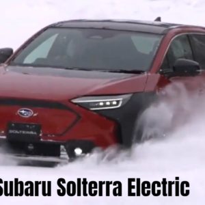 2022 Subaru Solterra Electric SUV on Show and Ice