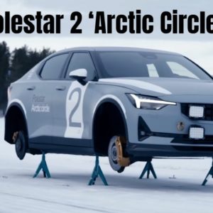 Polestar 2 EV Modified For Arctic Circle Snow Driving