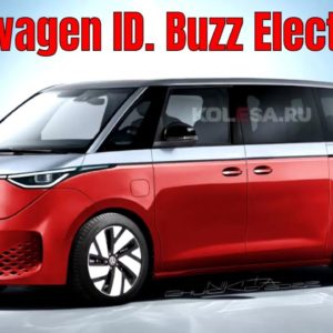 VW ID Buzz Electric Volkswagen Van Rendered