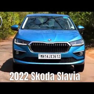 2022 Skoda Slavia Drive and Interior in Crystal Blue