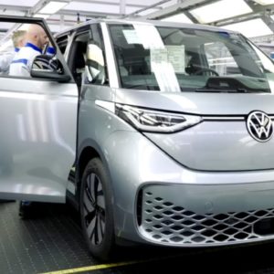 2023 Volkswagen ID Buzz Electric Van Production Line in Germany