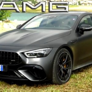 Mercedes AMG GT S E PERFORMANCE 4-Door Coupe in Selenite Grey Magno