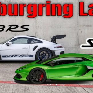 Porsche 992 GT3 RS vs Lamborghini Aventador SVJ Nurburgring Lap