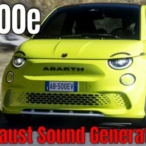 2023 Abarth 500e Electric Gas Exhaust Sound Generator