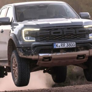 2023 Ford Ranger Raptor in Conquer Grey Off Roading Highlights