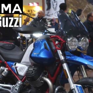 Moto Guzzi Motorcycles on display at EICMA Milan Motorcycle Show 2022
