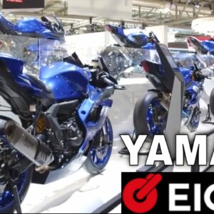 Yamaha Motorcycles on display at EICMA Milan Motorcycle Show 2022