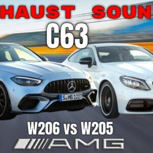 Mercedes C63 AMG W206 vs W205 Exhaust Sound