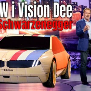 Arnold Schwarzenegger With BMW i Vision Dee at CES 2023