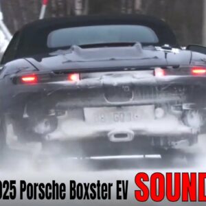 2025 Porsche Boxster EV Electric Sports Car Testing With Sound