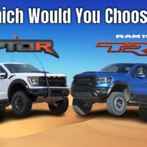 Comparison of 2023 Ford F 150 Raptor R and 2022 Ram 1500 TRX
