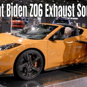 President Biden Checking Out The 2023 Corvette Z06 To Hear The Exhaust Sound