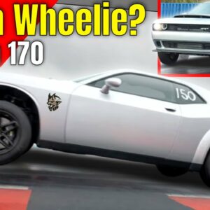 How does the 1,025 horsepower Dodge Challenger SRT Demon 170 Pop a Wheelie