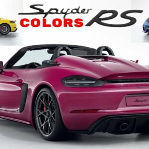 2024 Porsche 718 Spyder RS Standard and Special Colors