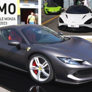 Ferrari and Mclaren Supercars on display at MIMO 2023