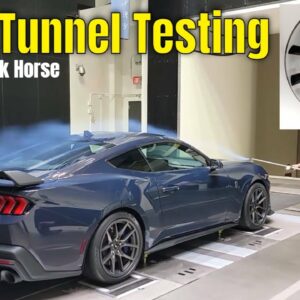 Ford Mustang Dark Horse Rolling Road Wind Tunnel Testing