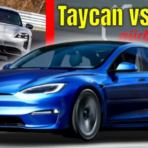 Tesla Model S Plaid Track Pack vs Porsche Taycan Turbo S Nürburgring Lap
