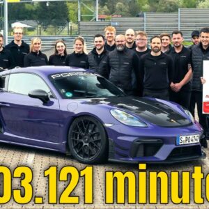 2023 Porsche 718 Cayman GT4 RS With Manthey Kit Nurburgring Lap