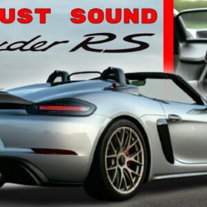 EXHAUST SOUND - 2024 Porsche 718 Spyder RS With Weissach Package in GT Silver Metallic