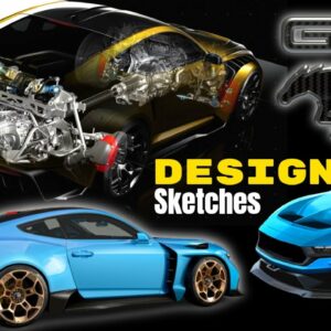 2025 Ford Mustang GTD Original Design Sketches