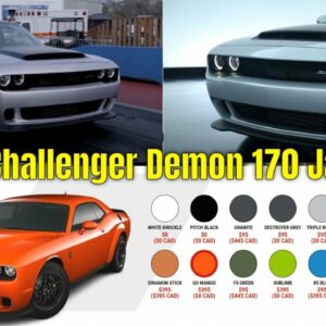 Dodge Challenger Demon 170 Jailbreak Colors Offered Secretly To Select Buyers