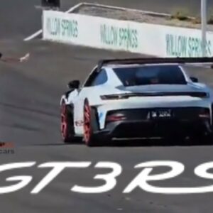 2023 Porsche GT3 RS With Loud Exhaust and Other Porsches at Willow Springs Raceway