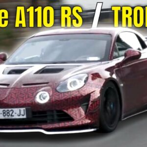New 2024 Alpine A110 RS or TROPHY-R Prototype on Public Roads
