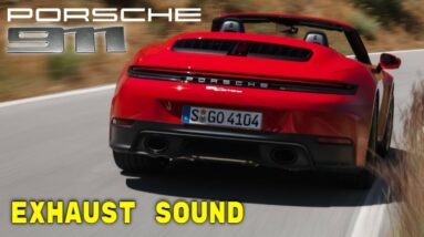 Exhaust Sound New 2025 Porsche 911 Carrera Cabriolet in Guards Red